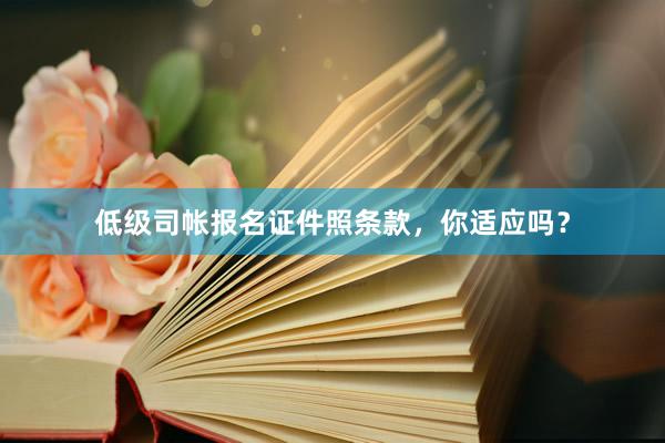 低级司帐报名证件照条款，你适应吗？